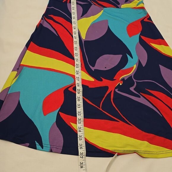 Columbia Dress Womens Medium Blue Red Yellow Sundancer Cross Back Omni Wick Hike - Picture 6 of 8